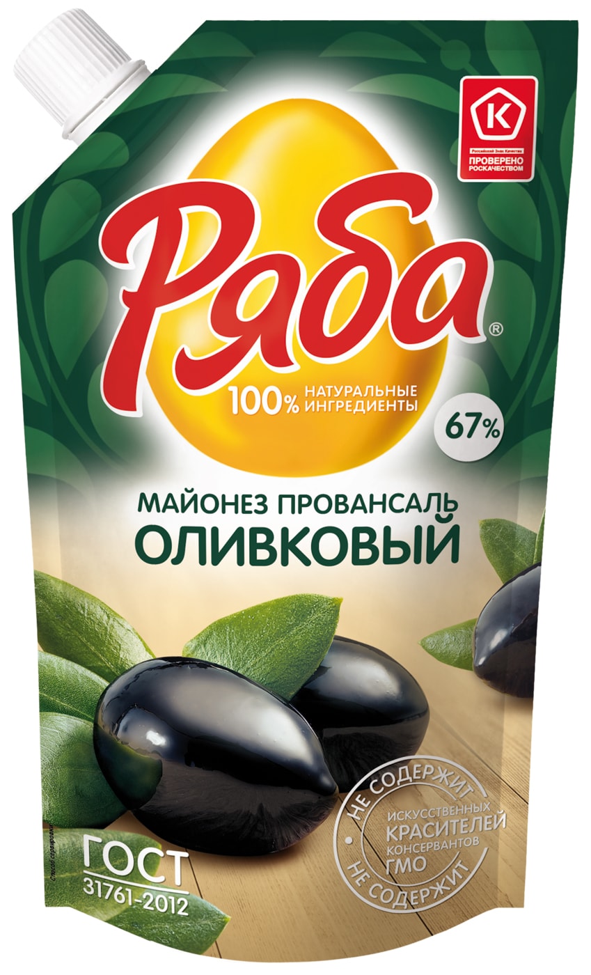 Изображение товара Майонез Ряба Провансаль Оливковый 67% 192г