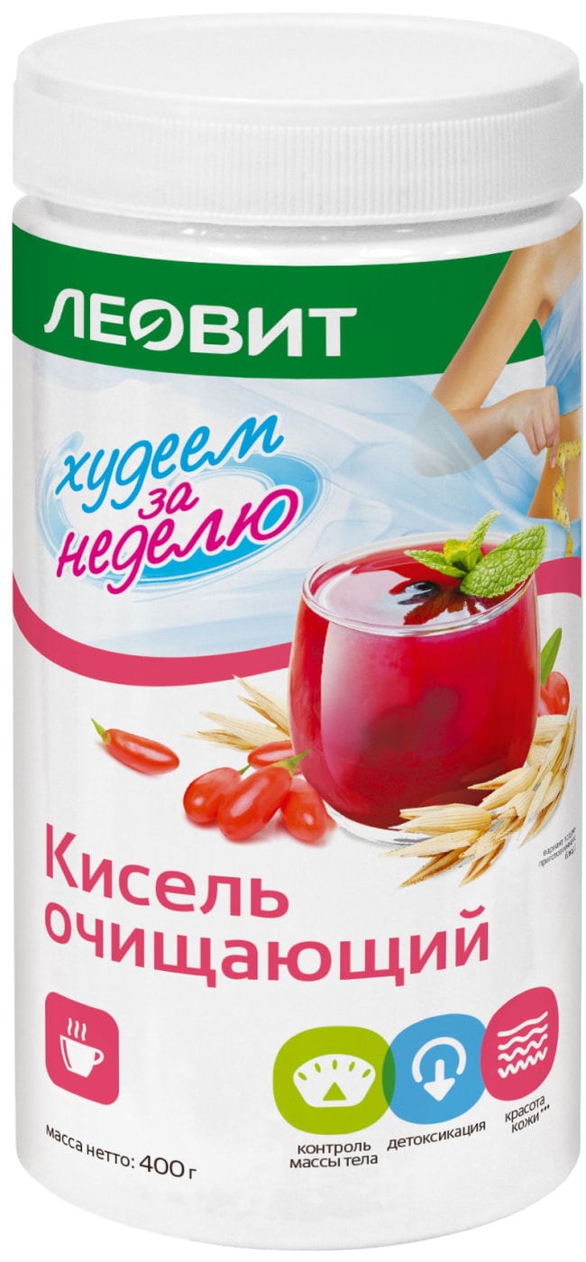 Изображение товара Кисель Леовит Очищающий диетический 400 г натуральный для пищеварения и детоксикации