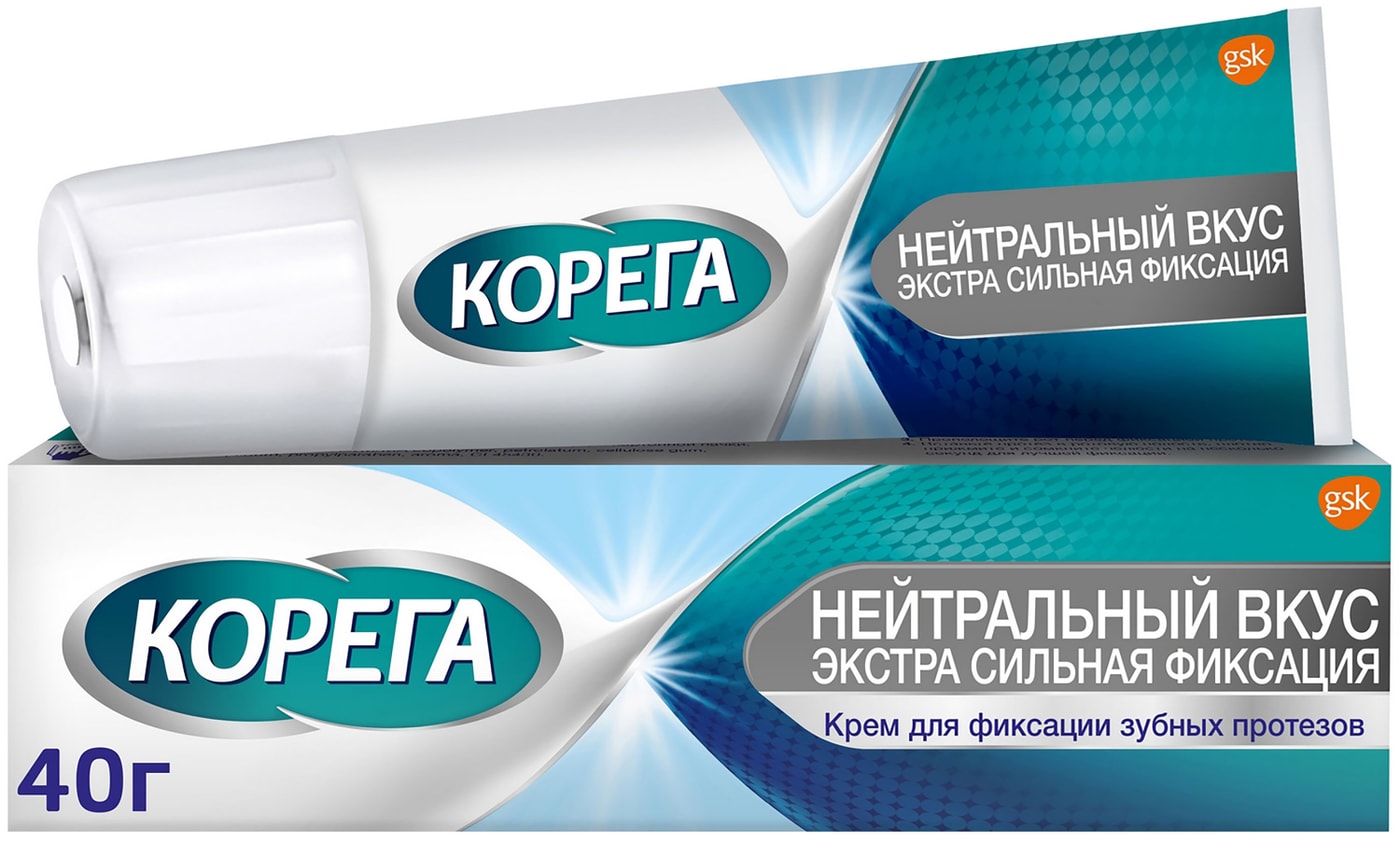 Изображение товара Крем для фиксации зубных протезов Корега Нейтральный вкус 40г