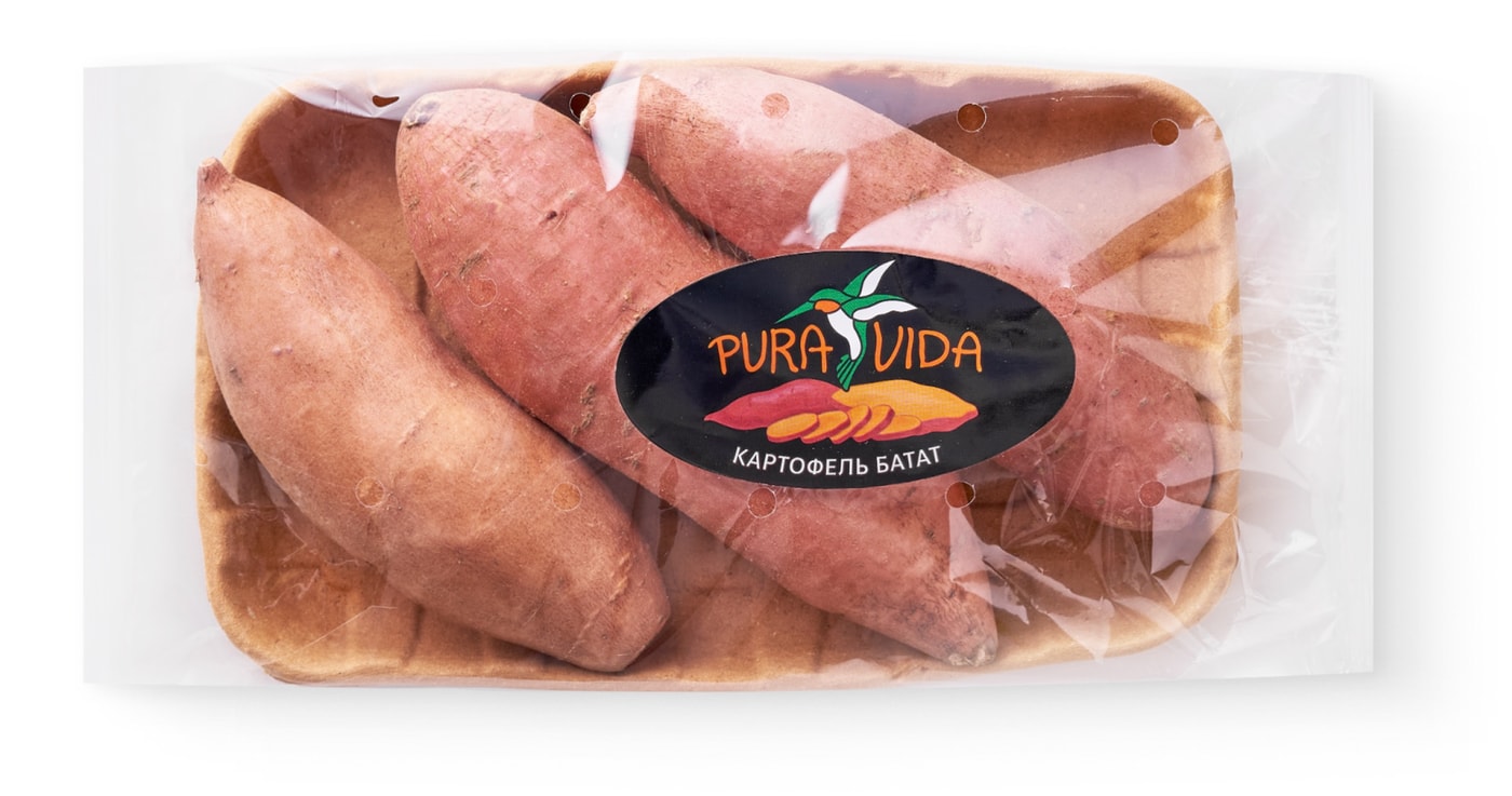 Изображение товара Картофель Батат сладкий 400г упаковка - полезный овощ