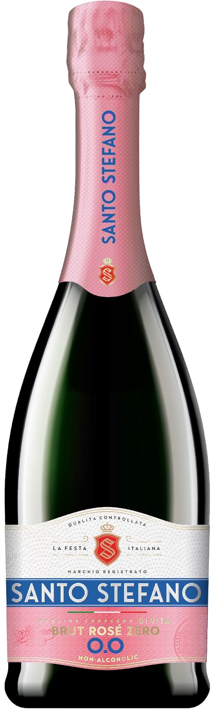 Изображение товара Игристое безалкогольное Santo Stefano Brut Rose 750мл
