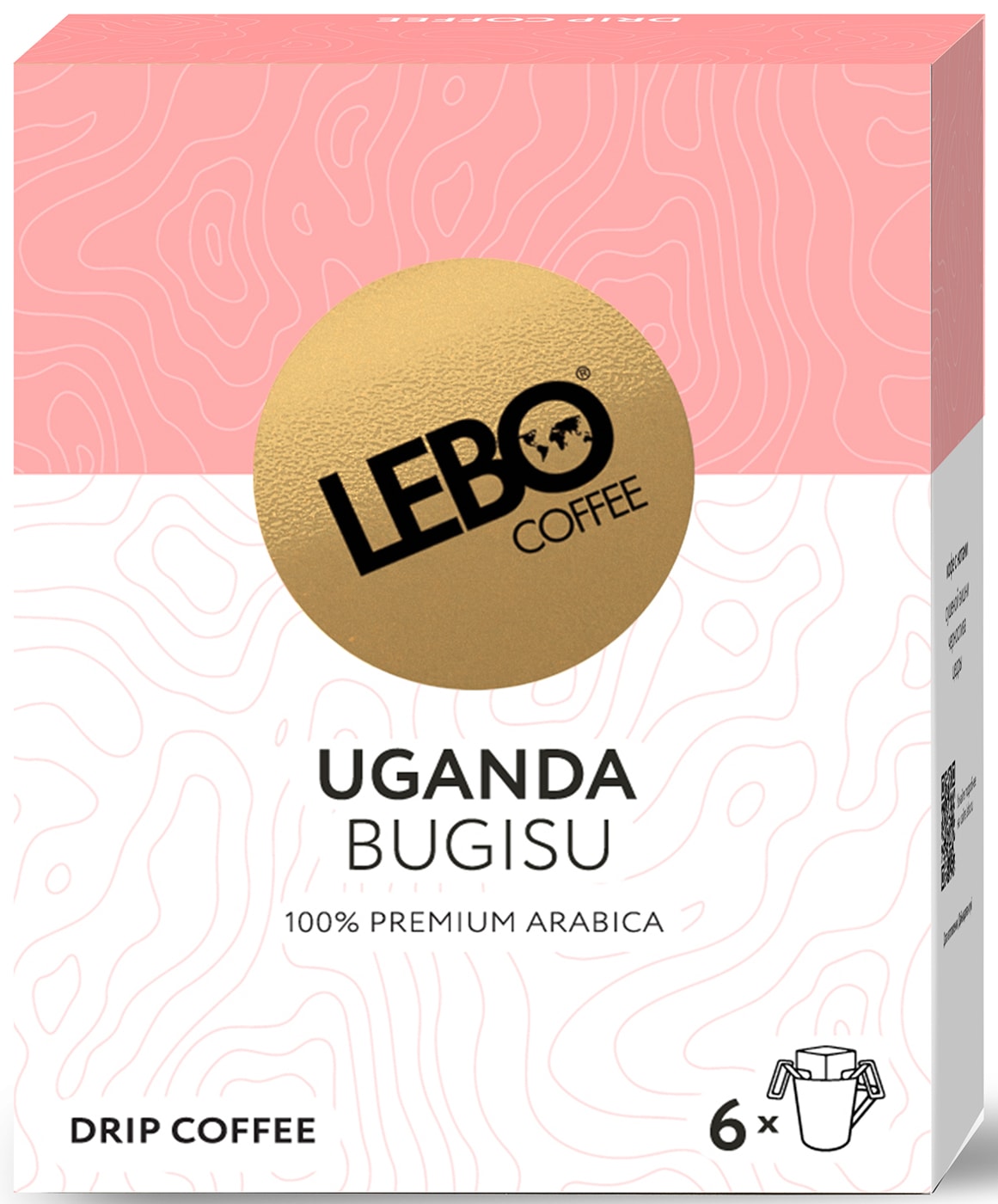 Изображение товара Кофе молотый Lebo в дрип-пакетах Uganda 6шт