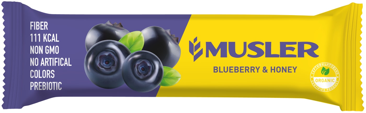 Изображение товара Батончик-мюсли Musler черника и мед 30г