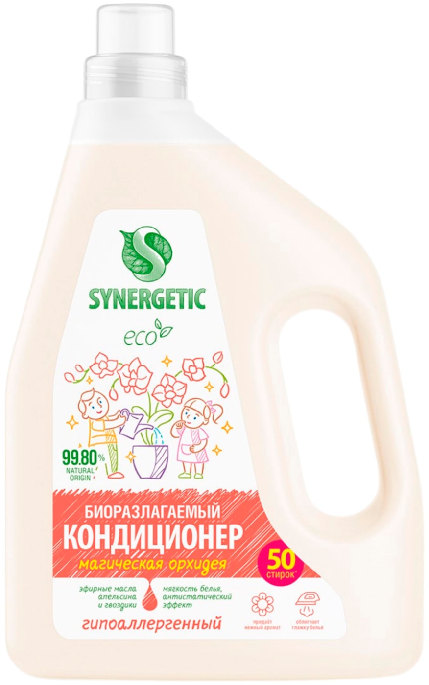Изображение товара Кондиционер-ополаскиватель для белья Synergetic Магическая орхидея 1.5л