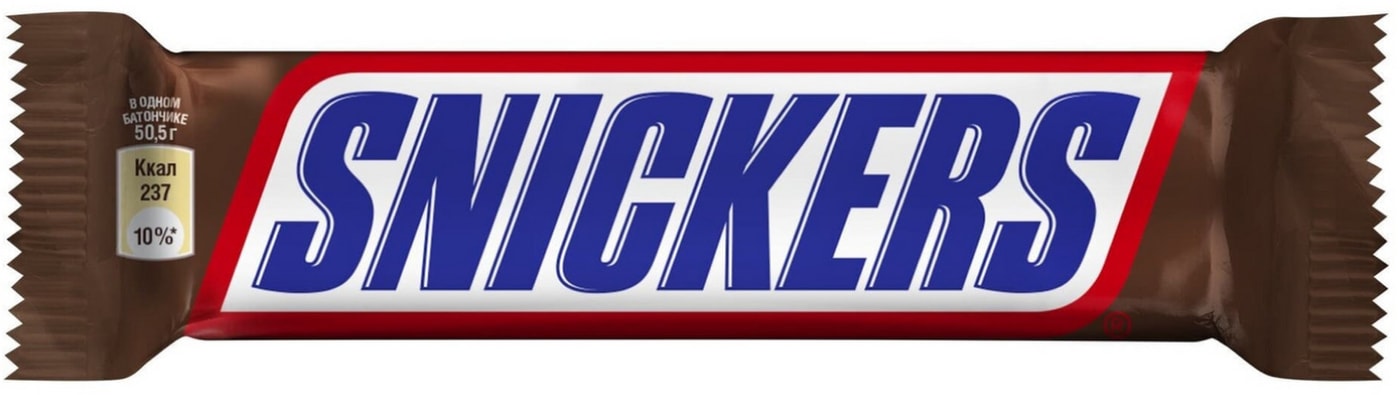 Изображение товара Шоколадный батончик Snickers 50.5г