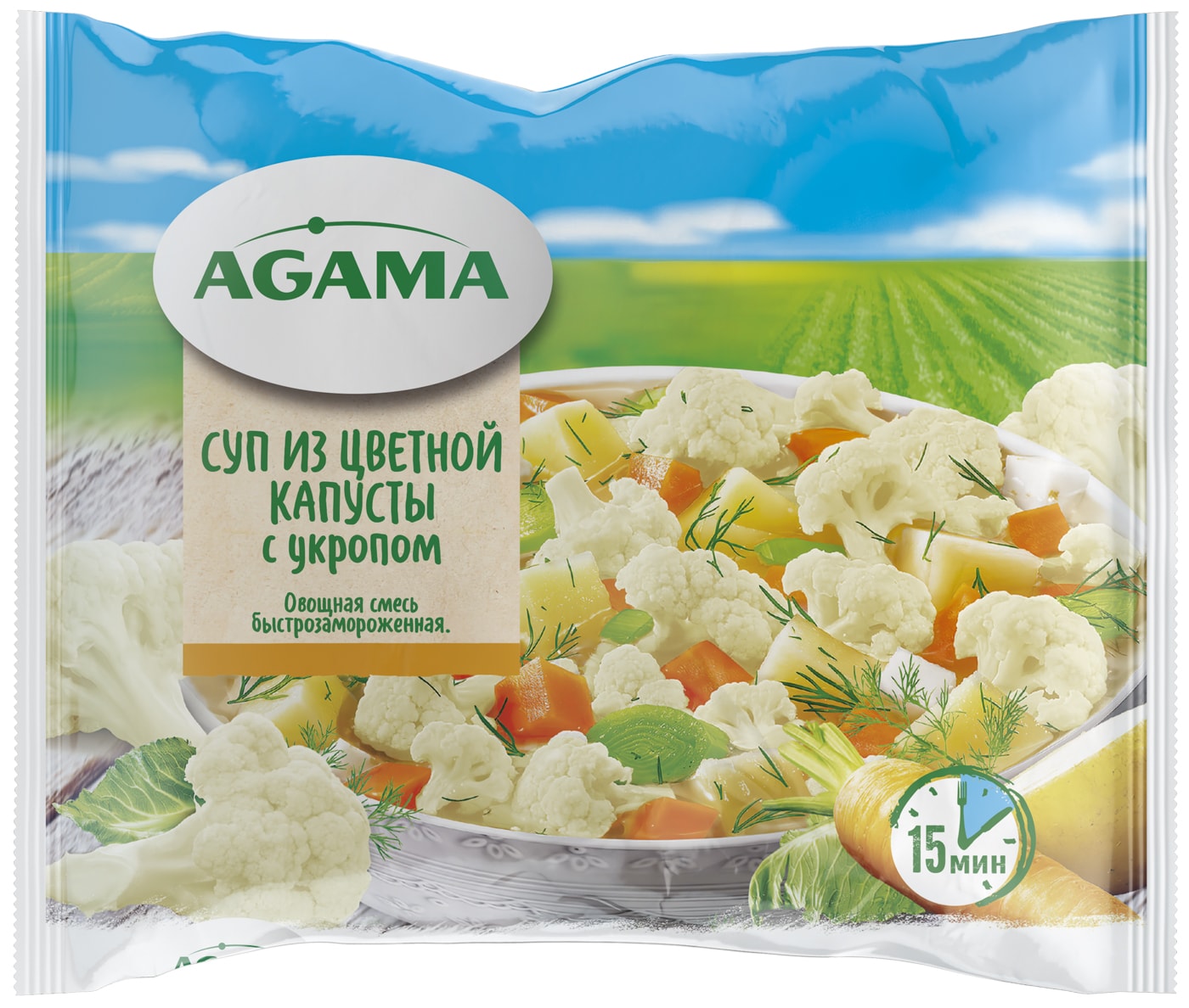 Изображение товара Смесь Agama Суп из цветной капусты с укропом 400г