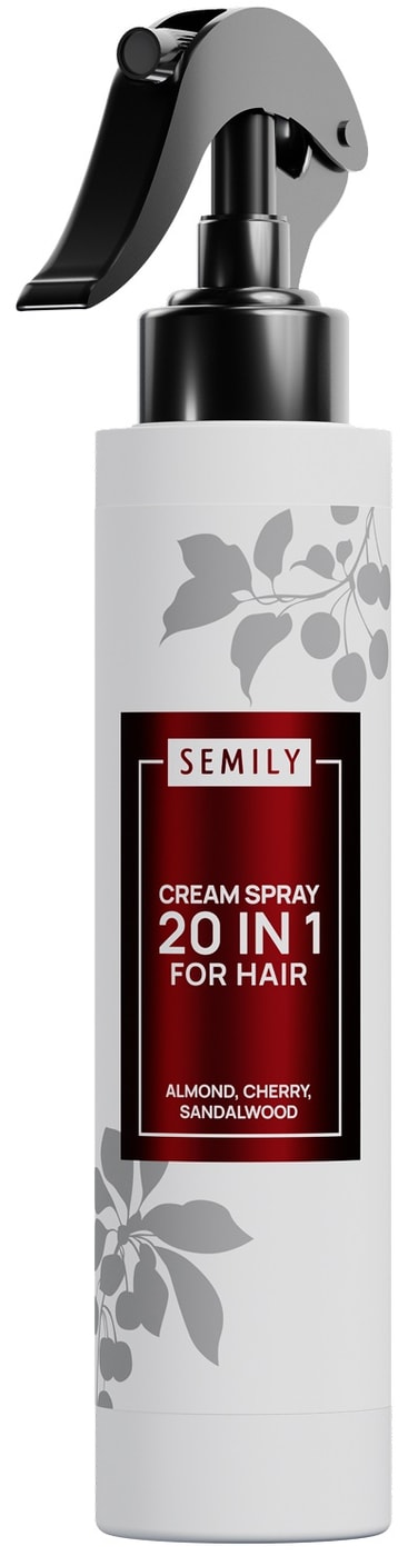 Изображение товара Крем-спрей для волос Semily 20в1 термозащита с ароматом миндаля и вишни 200мл