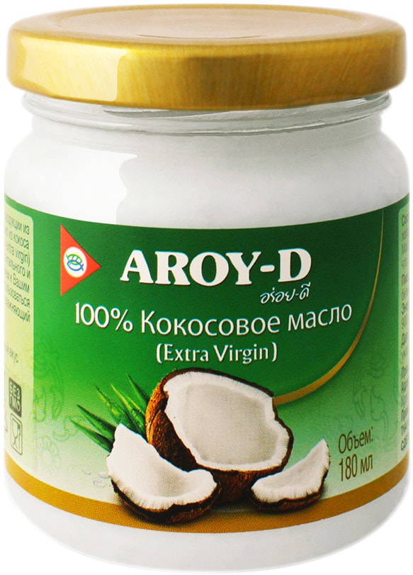 Изображение товара Масло кокосовое Aroy-D Extra Virgin нерафинированное 180мл