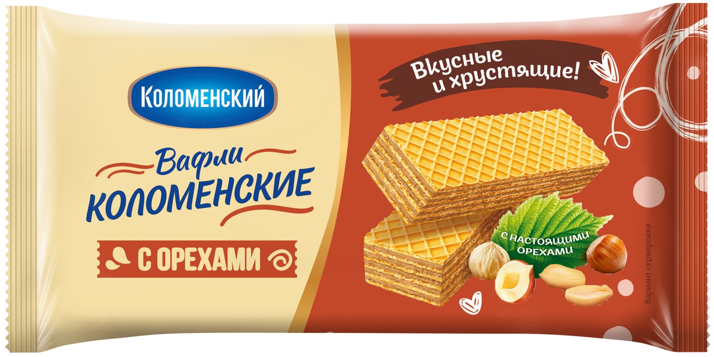 Изображение товара Вафли Коломенское c орехами 200г
