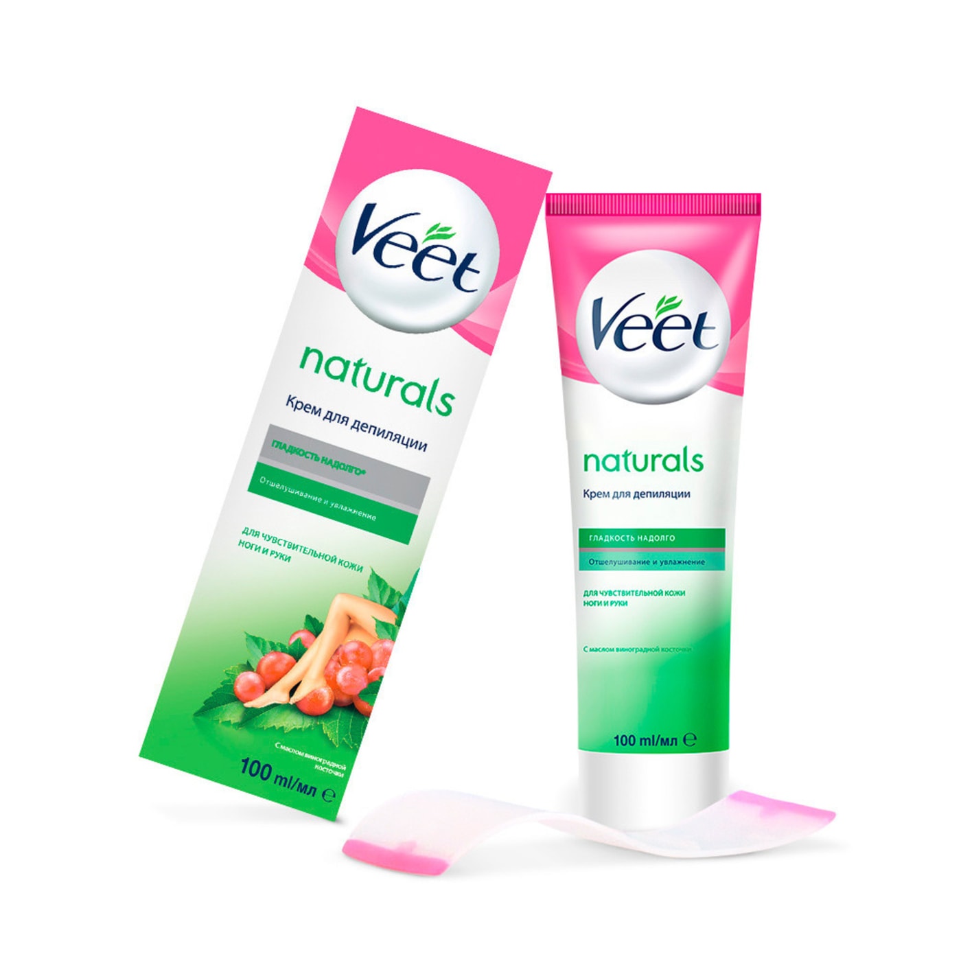 Изображение товара Крем для депиляции Veet Naturals с маслом виноградной косточки 100мл