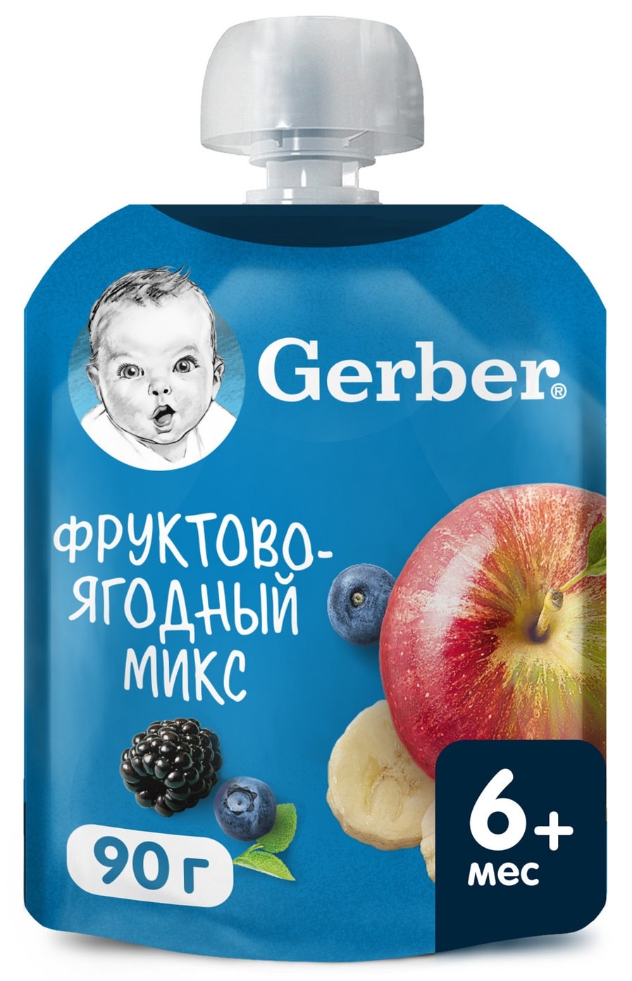 Изображение товара Пюре Gerber Фруктово-ягодный микс для детей от 6 месяцев 90г Изображение товара Пюре Gerber Фруктово-ягодный микс для детей от 6 месяцев 90г