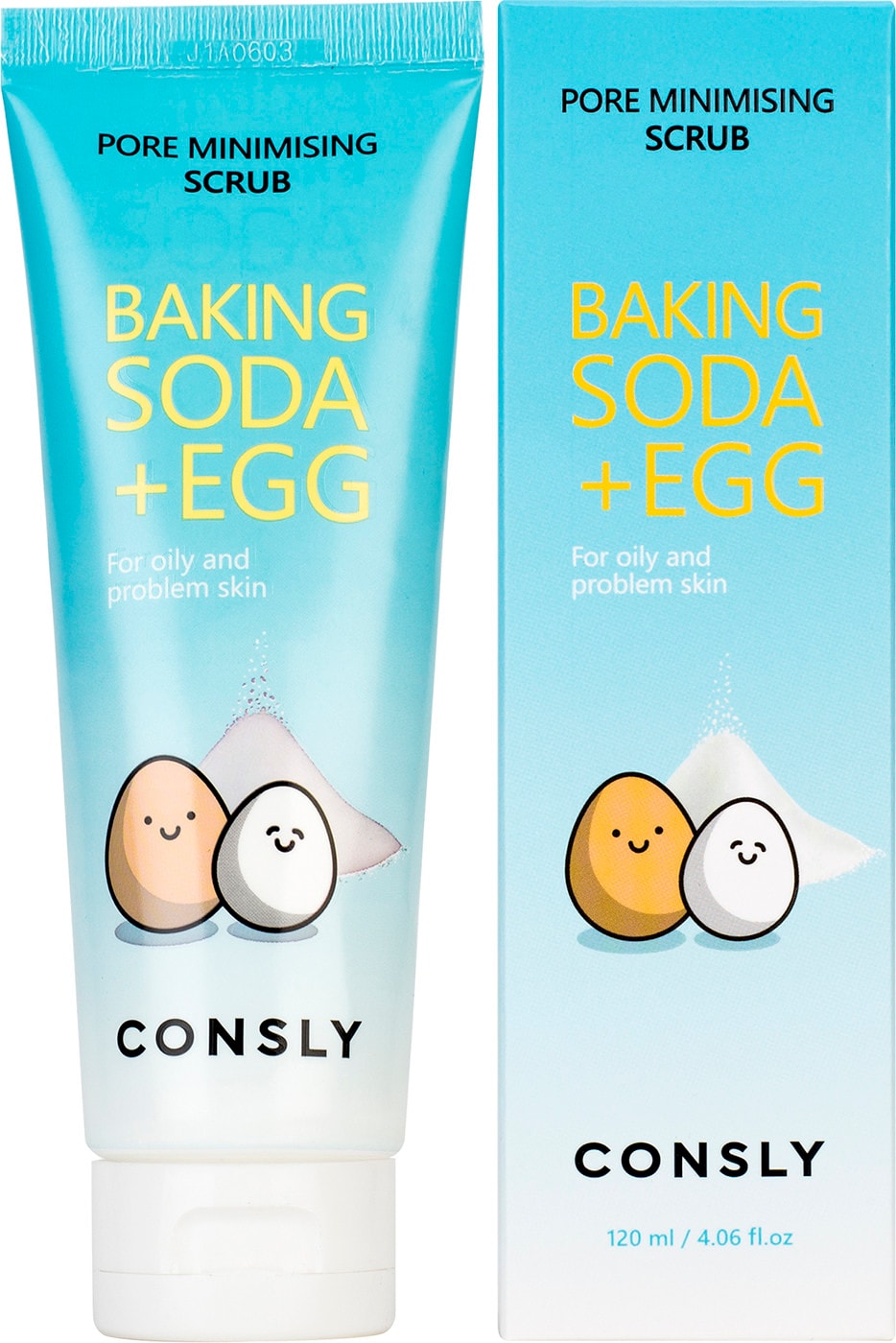Изображение товара Скраб для лица Consly с содой и яичным белком 120 мл для жирной кожи