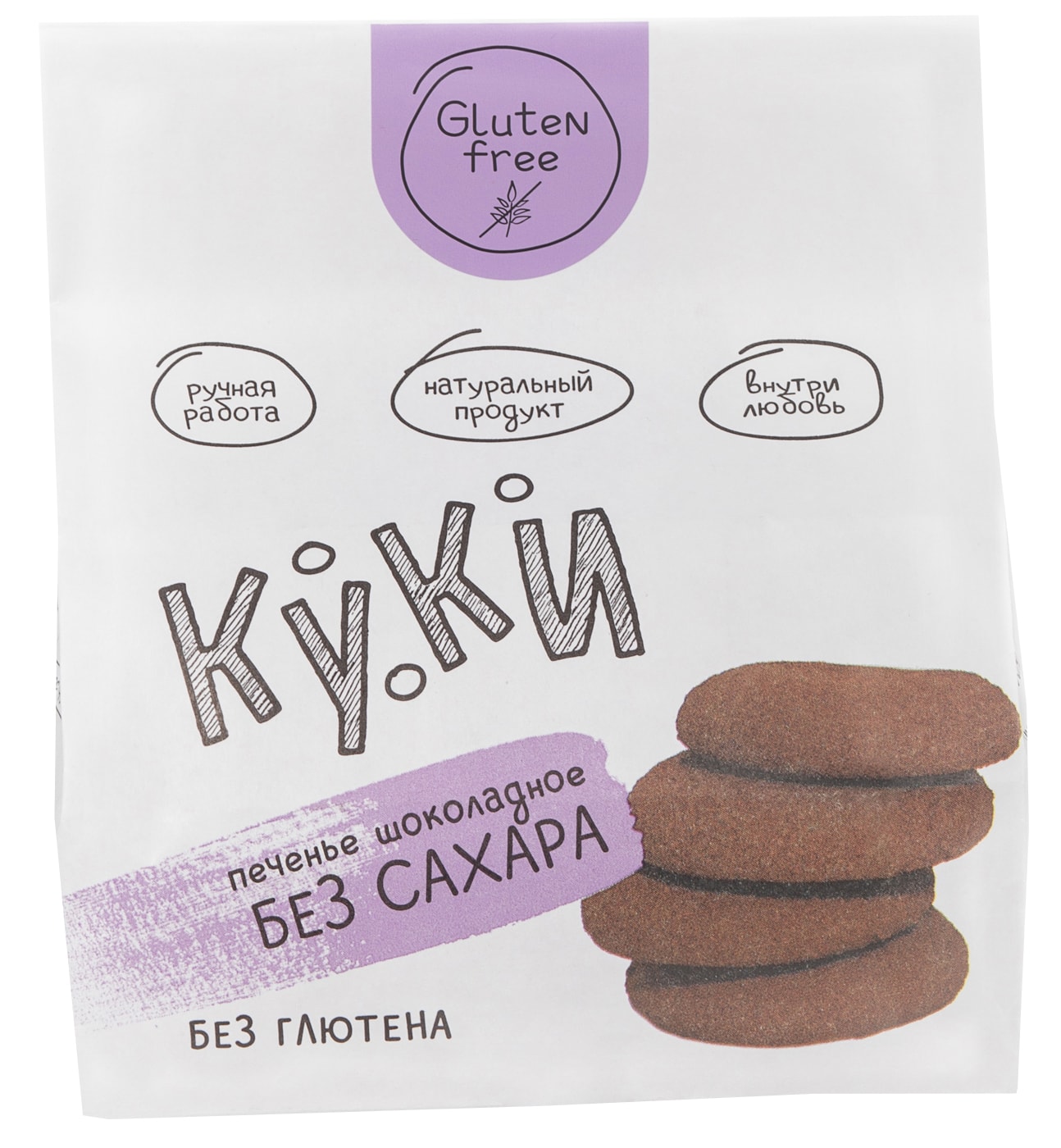 Изображение товара Куки шоколадное без сахара и без глютена 105г