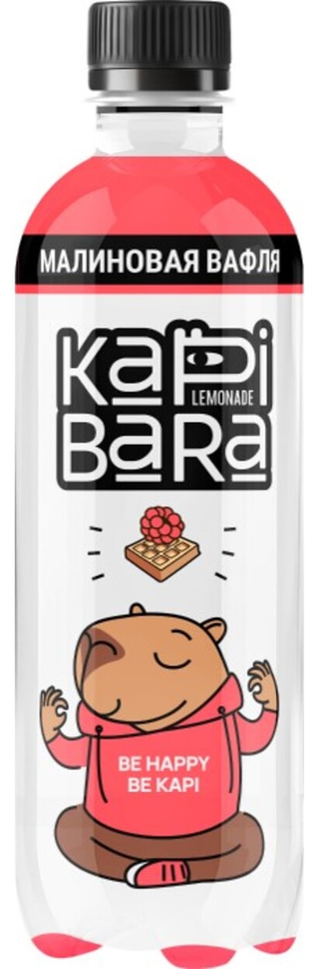 Изображение товара Газированный напиток Kapibara Малиновая вафля 0.5 л натуральный вкус