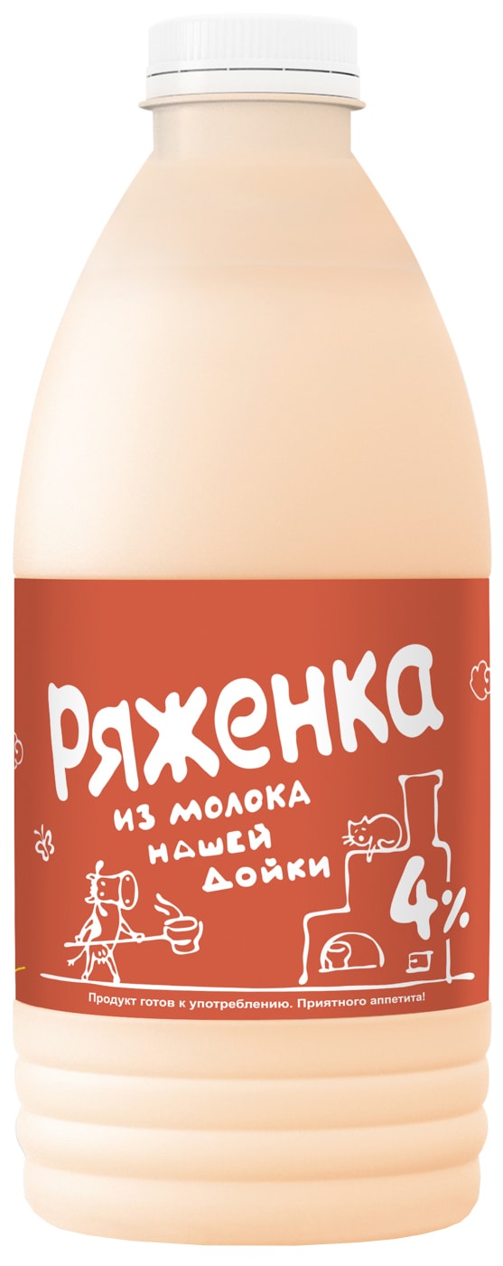 Изображение товара Ряженка из молока Нашей Дойки 4% 900г