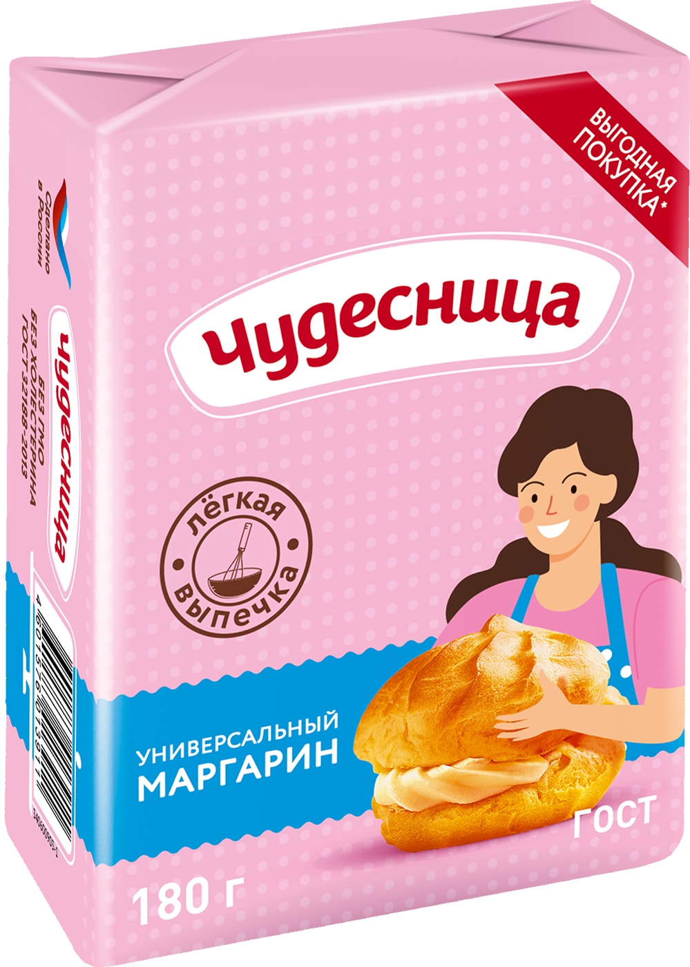 Изображение товара Маргарин Чудесница Универсальный 55% 180г