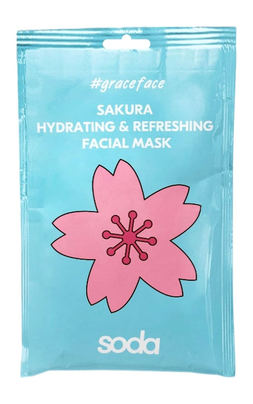 Изображение товара Маска тканевая для лица Soda Сакура увлажняющая и освежающая 28мл