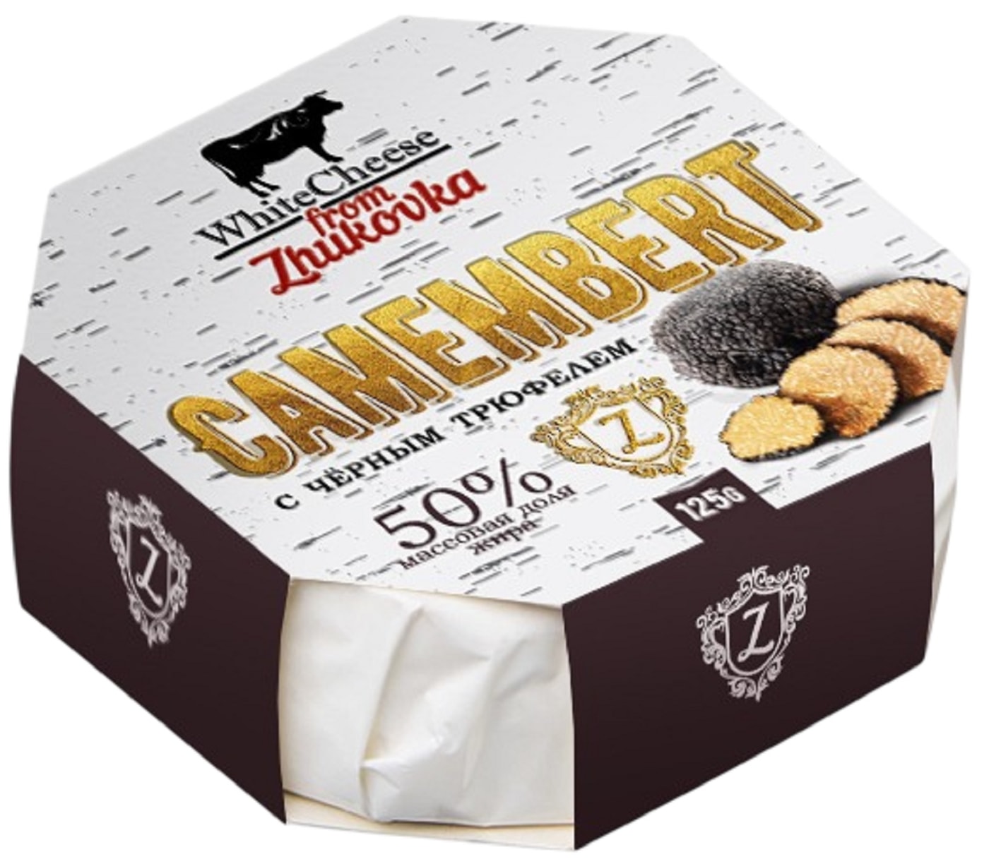 Изображение товара Камамбер с черным трюфелем 125г от White Cheese from Zhukovka
