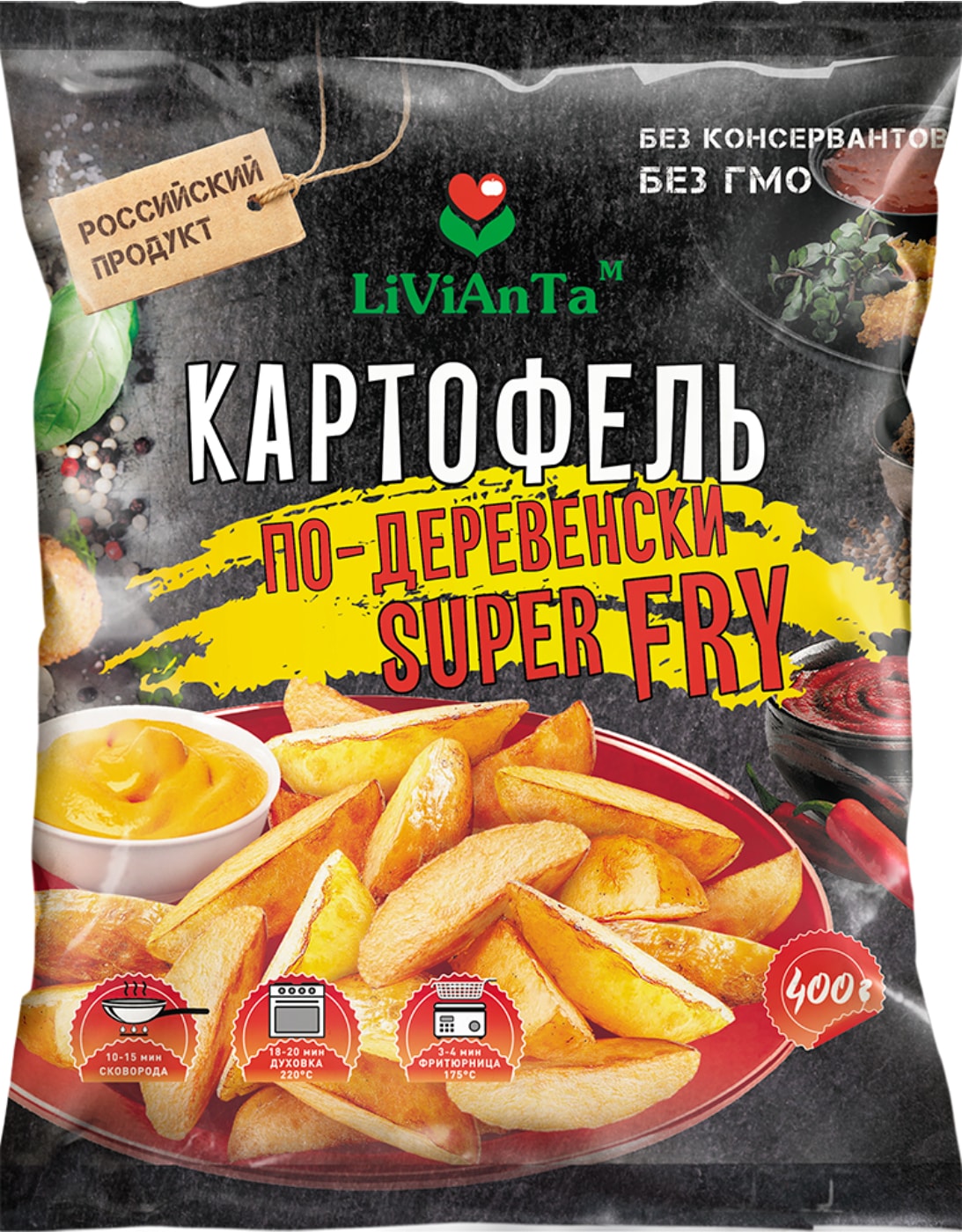 Изображение товара Картофель Livianta по-деревенски 400г