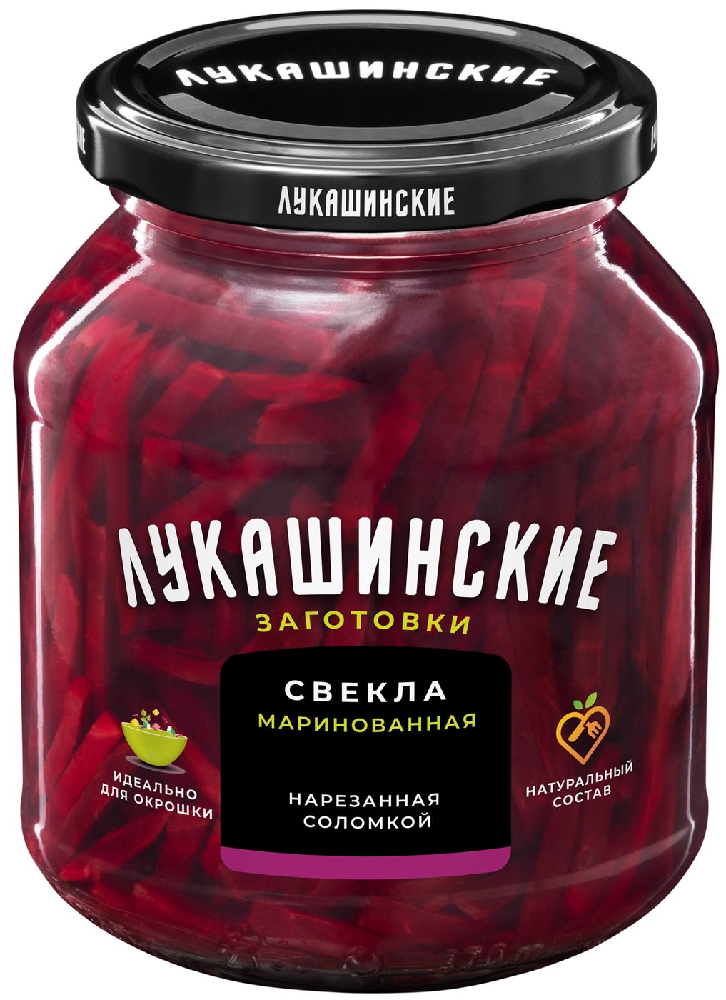 Изображение товара Свекла Лукашинские маринованная По-деревенски 340г