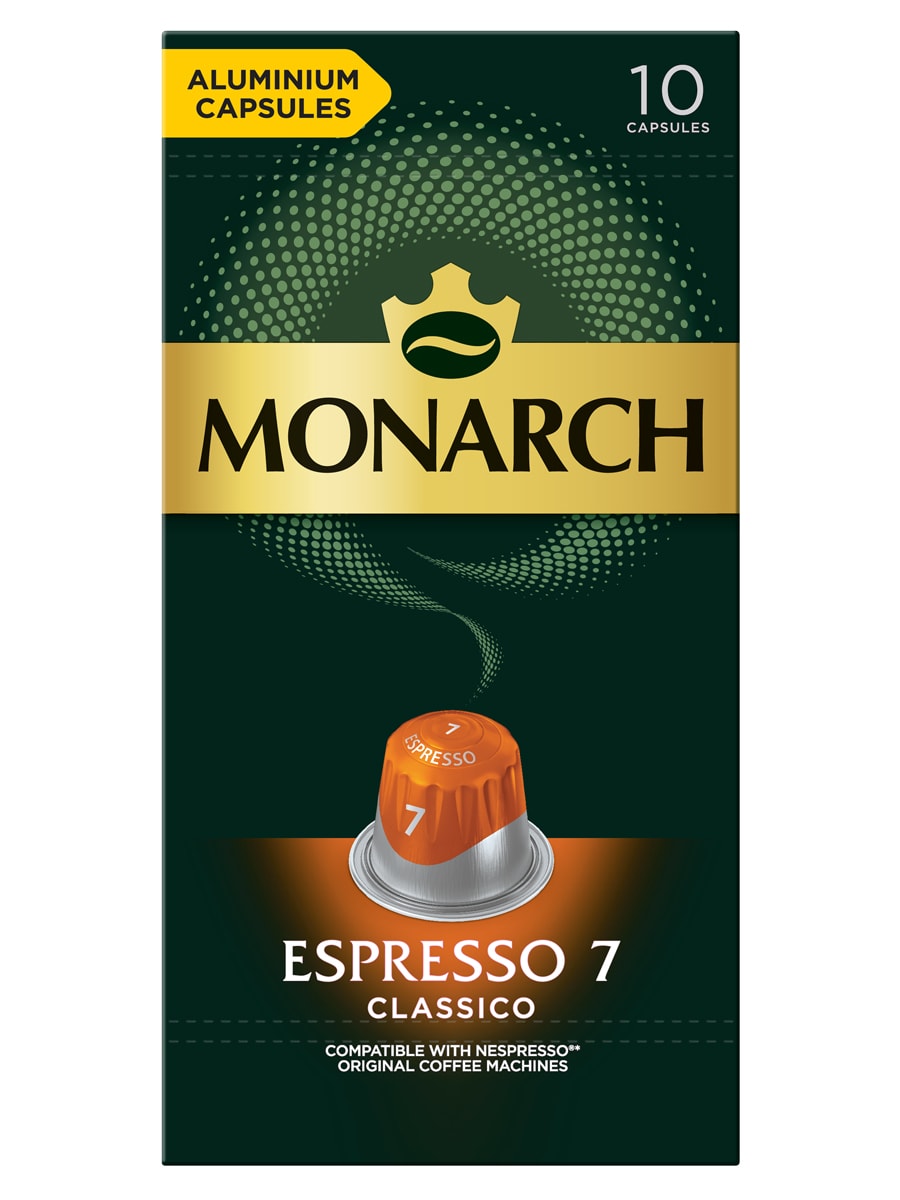 Изображение товара Кофе в капсулах Monarch Espresso 7 Classico 10 шт для систем Nespresso