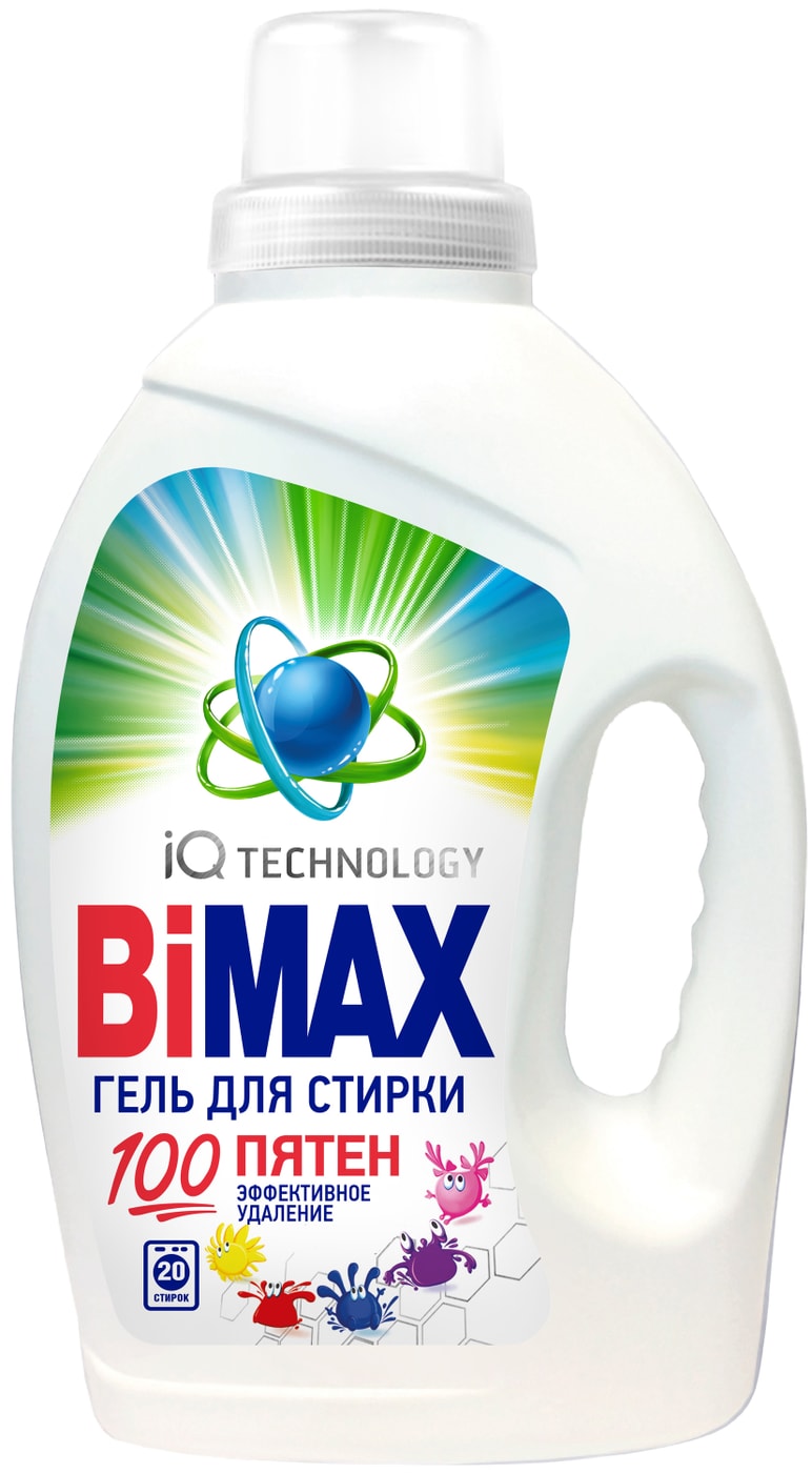 Изображение товара Гель для стирки BiMax 100 пятен 1.3кг - эффективное средство для стирки
