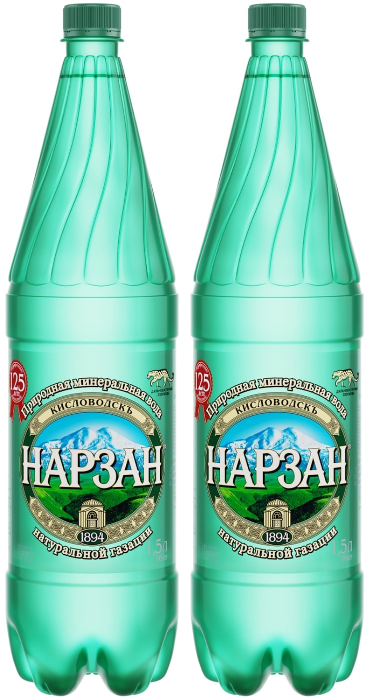 Изображение товара Вода Нарзан минеральная лечебно-столовая натуральной газации 1.5л 