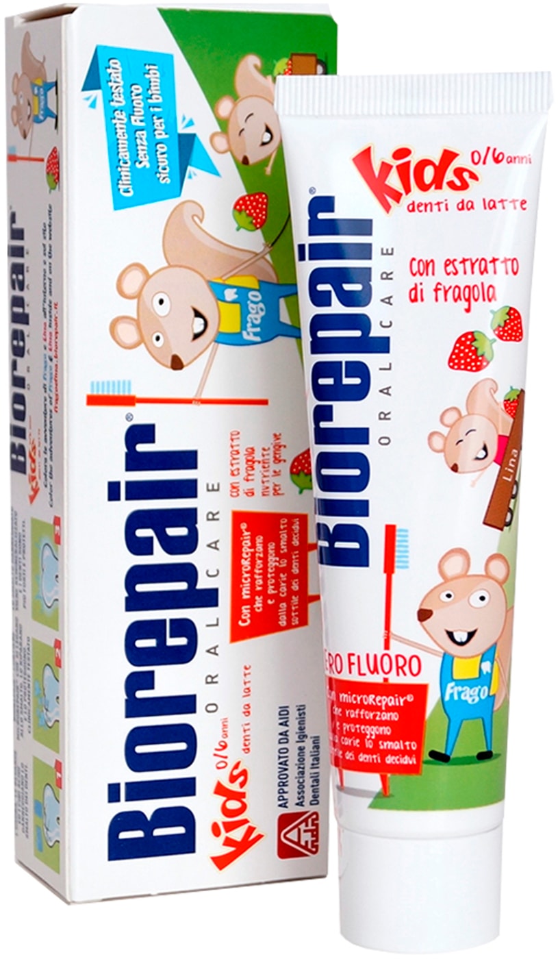 Изображение товара Biorepair Kids зубная паста с экстрактом земляники 50 мл