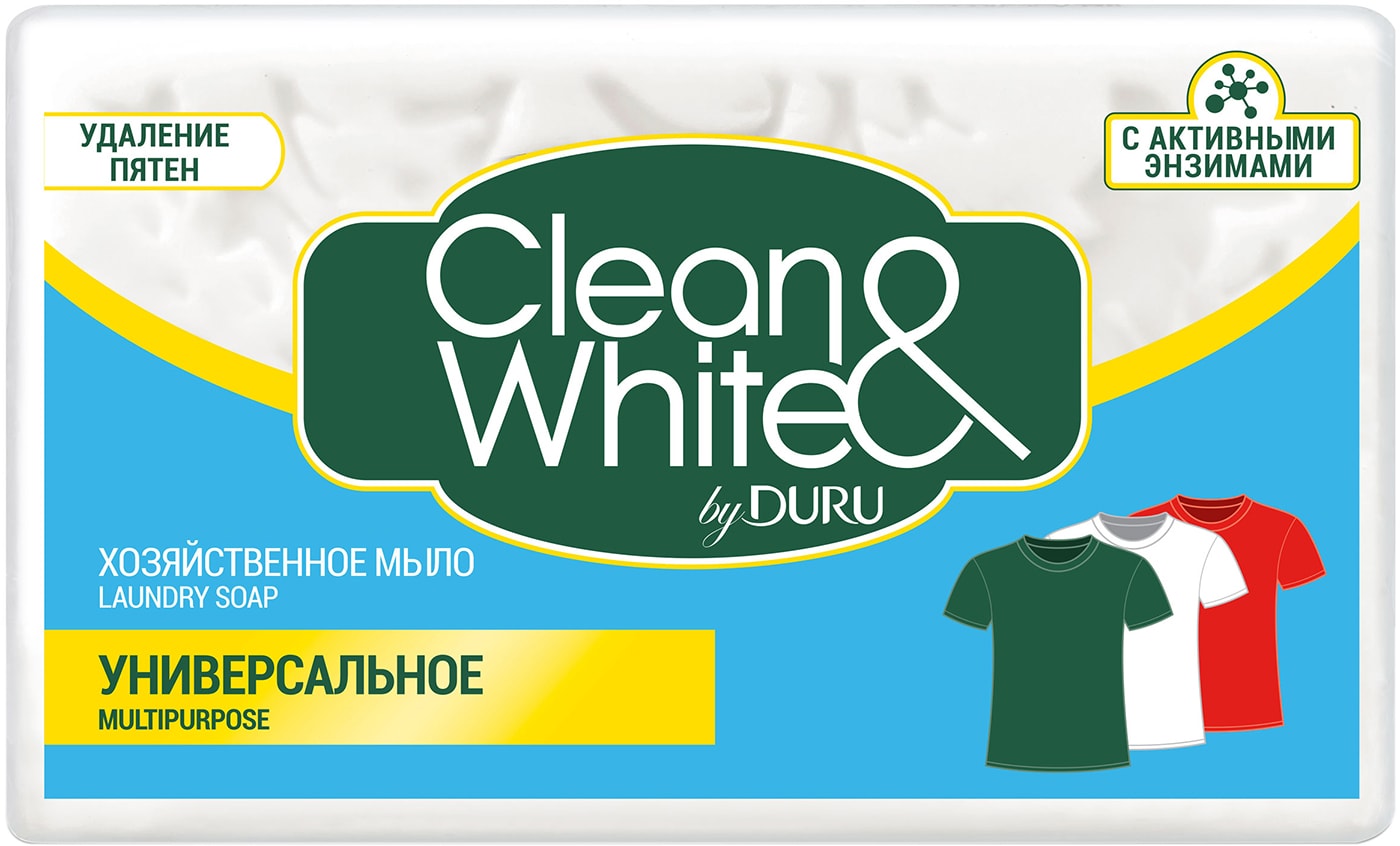 Изображение товара Мыло хозяйственное Duru Clean&White универсальное 120г