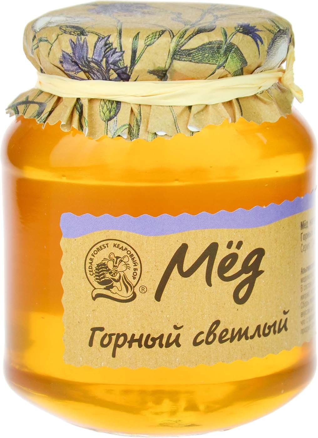 Изображение товара Мед Кедровый Бор Горный светлый 500г - Натуральный продукт