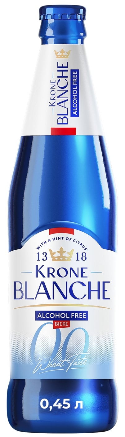 Изображение товара Напиток пивной Krone Blanche Biere безалкогольный 450мл