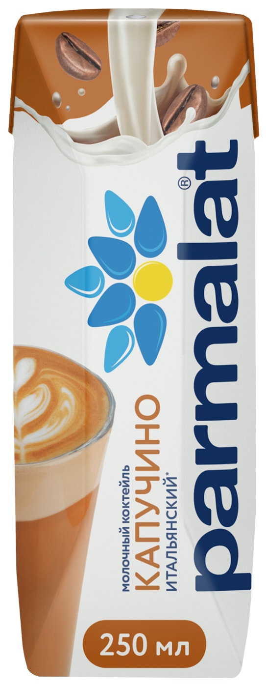 Изображение товара Коктейль молочный Parmalat с кофе и какао Капуччино 1.5% 250мл