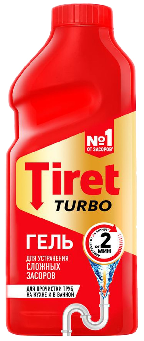 Изображение товара Гель для устранения засоров Tiret Turbo 500мл