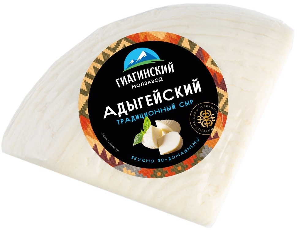 Изображение товара Сыр Гиагинский Адыгейский 40% 0.2-0.8кг