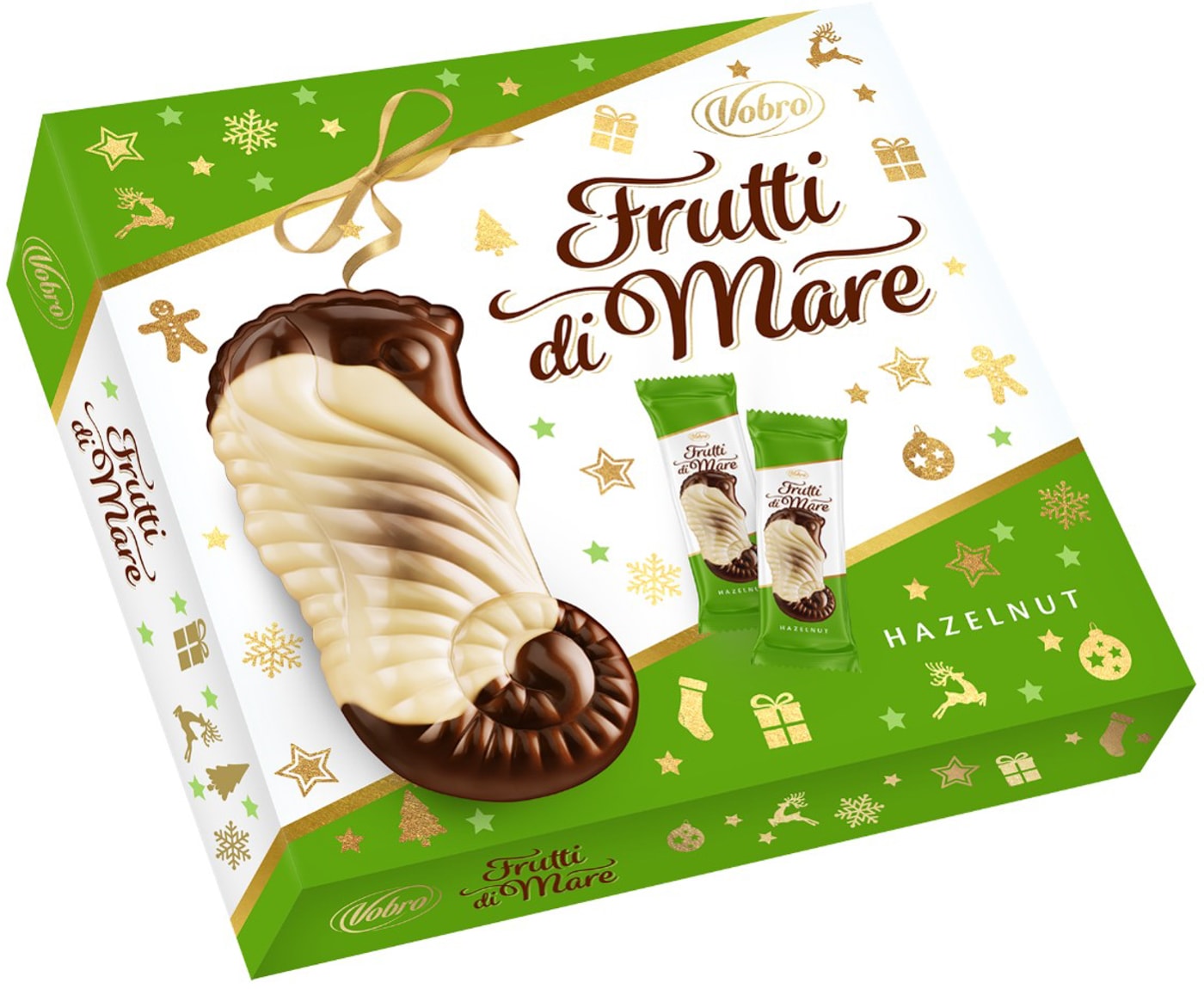 Изображение товара Набор конфет Vobro Frutti di Mare Hazelnut с начинкой из фундука 155г 