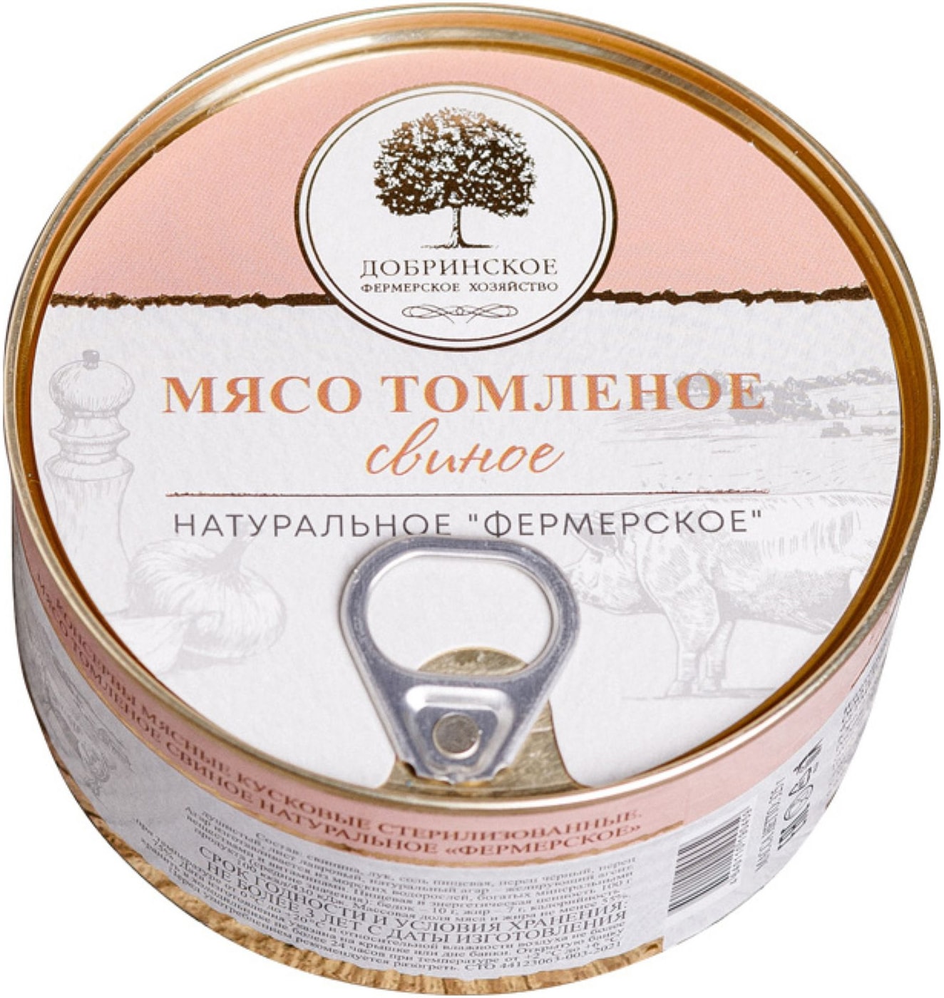 Изображение товара Свинина Томленая Добринское фермерское хозяйство 325 г натуральный продукт