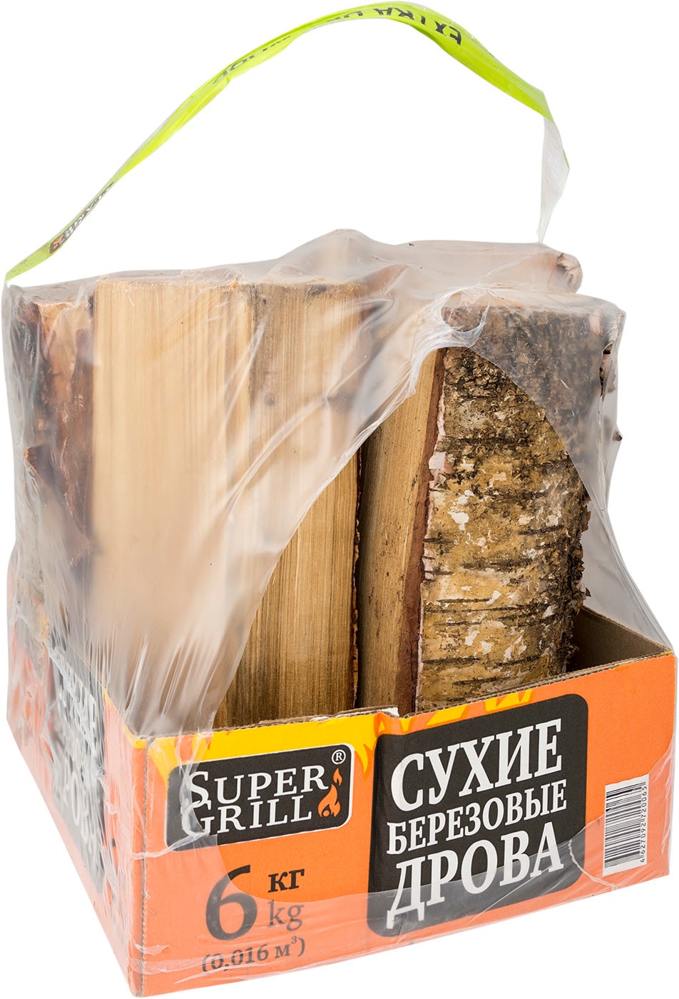 Изображение товара Дрова березовые SuperGrill сухие 6кг