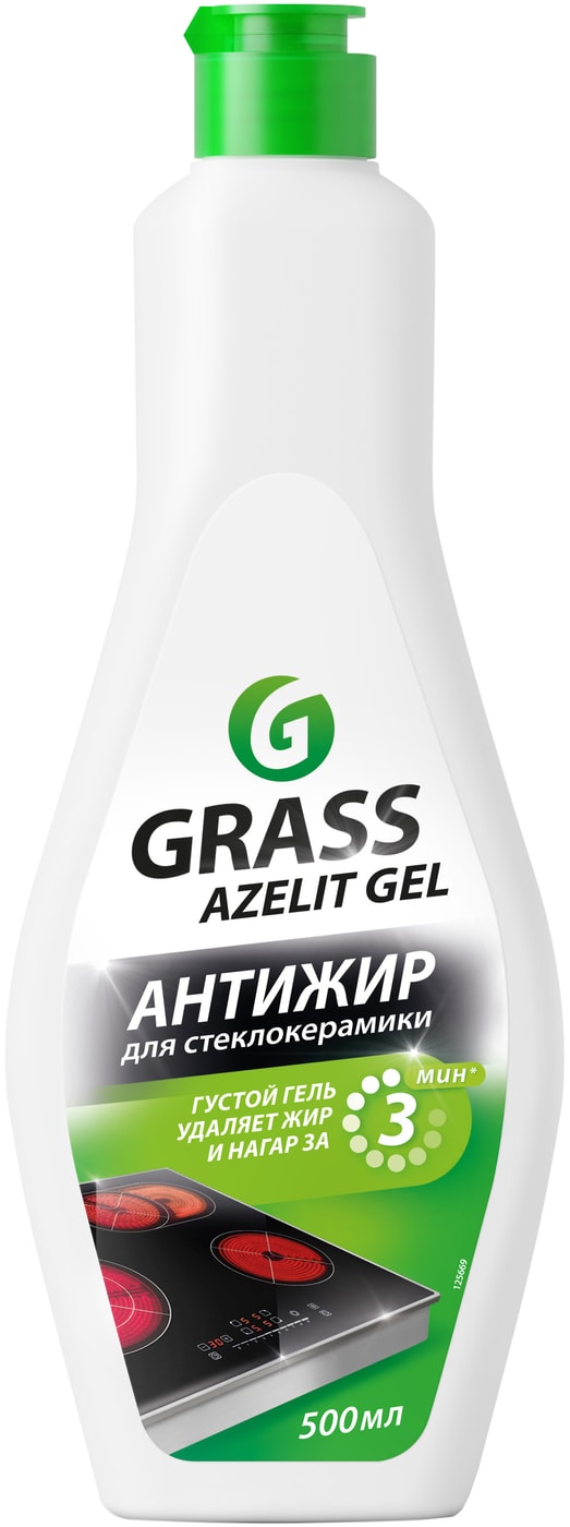 Изображение товара Средство чистящее Grass Azelit gel Анти-жир для кухонных плит для стеклокерамики 500мл