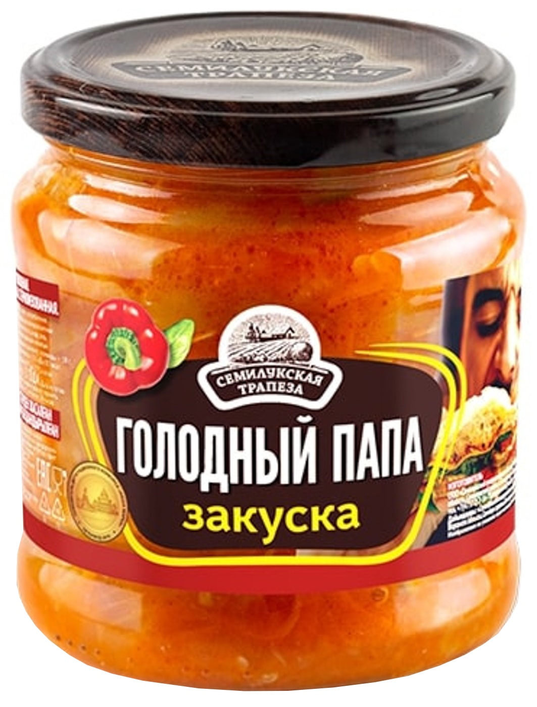 Изображение товара Закуска Семилукская Трапеза Голодный папа овощная 460г