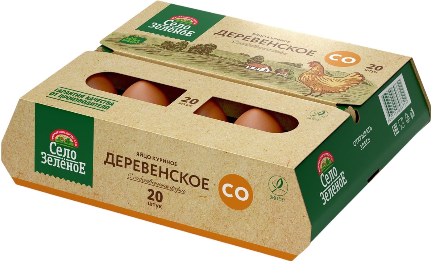 Изображение товара Яйца Село Зеленое Отборное 20 шт коричневые