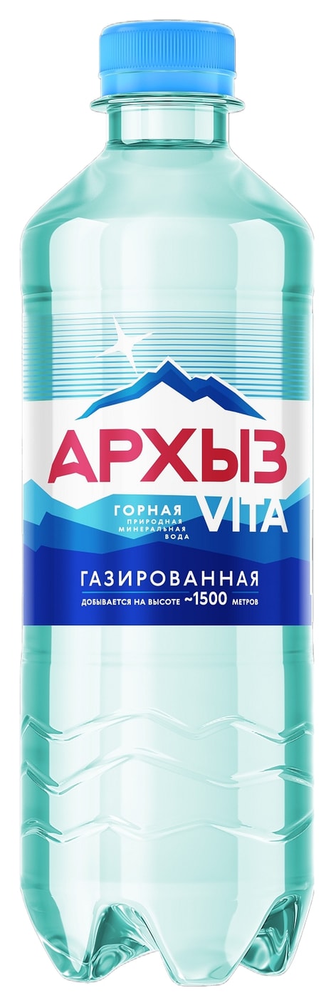 Изображение товара Вода Архыз Vita минеральная газированная 500мл
