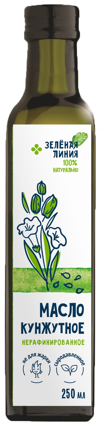 Изображение товара Масло Зеленая линия кунжутное нерафинированное 250мл