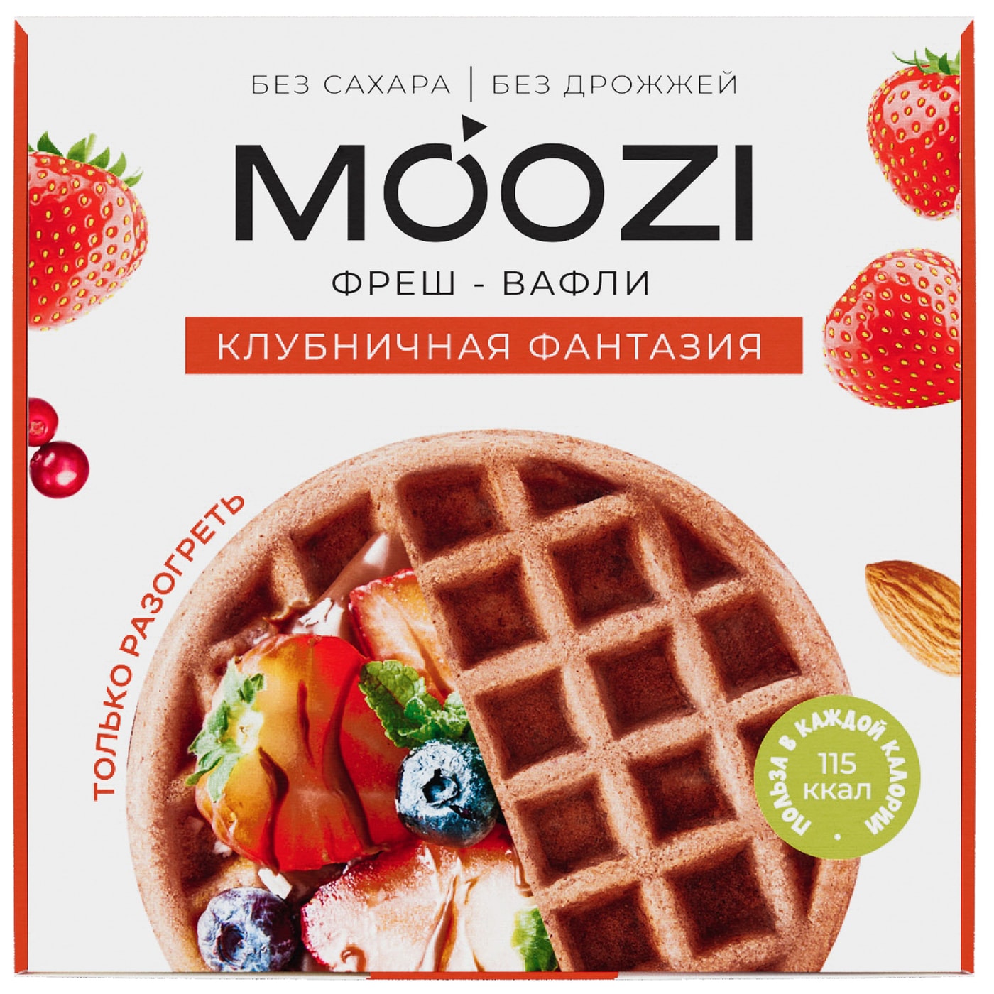 Изображение товара Фреш-вафли Moozi Клубничная фантазия 100г