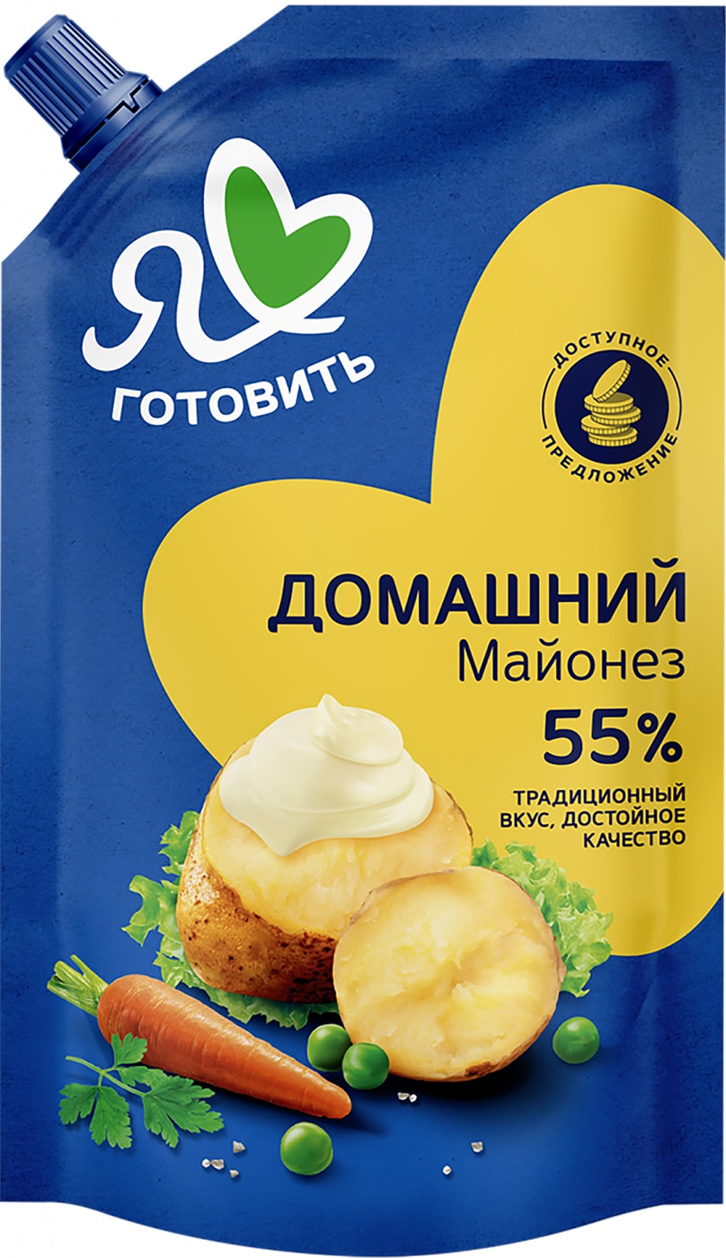 Изображение товара Майонез Я люблю готовить Домашний 55% 390мл