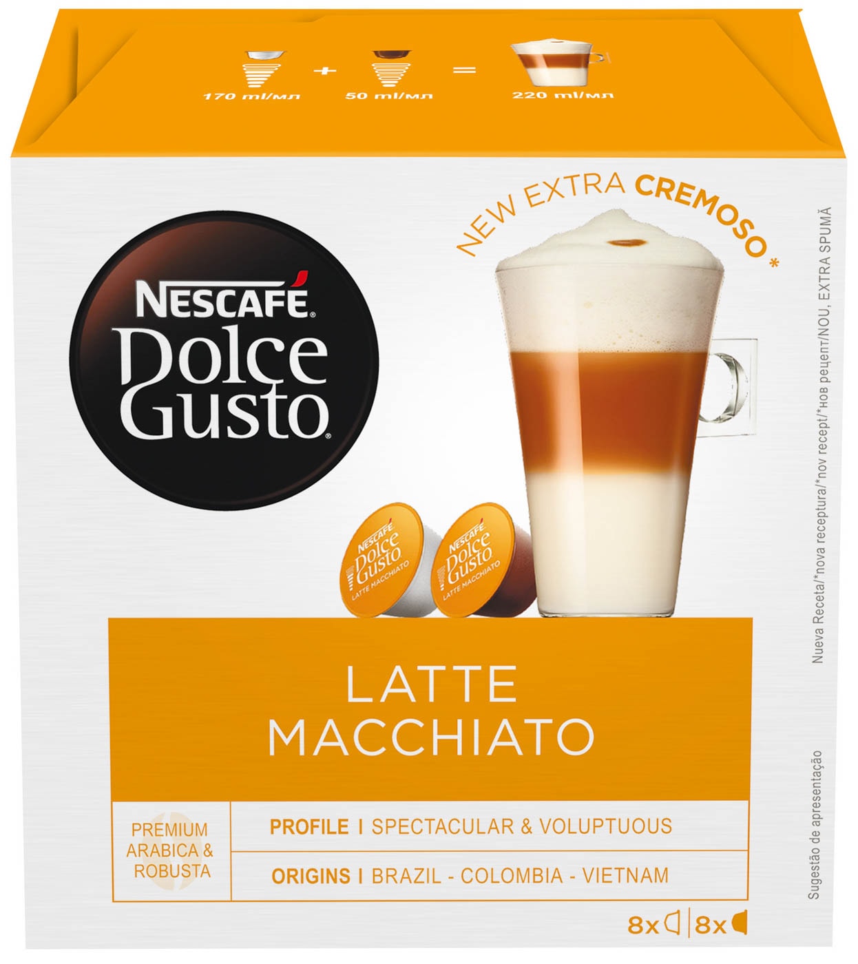 Изображение товара Кофе в капсулах Nescafe Dolce Gusto Latte Macchiato 16шт Изображение товара Кофе в капсулах Nescafe Dolce Gusto Latte Macchiato 16шт