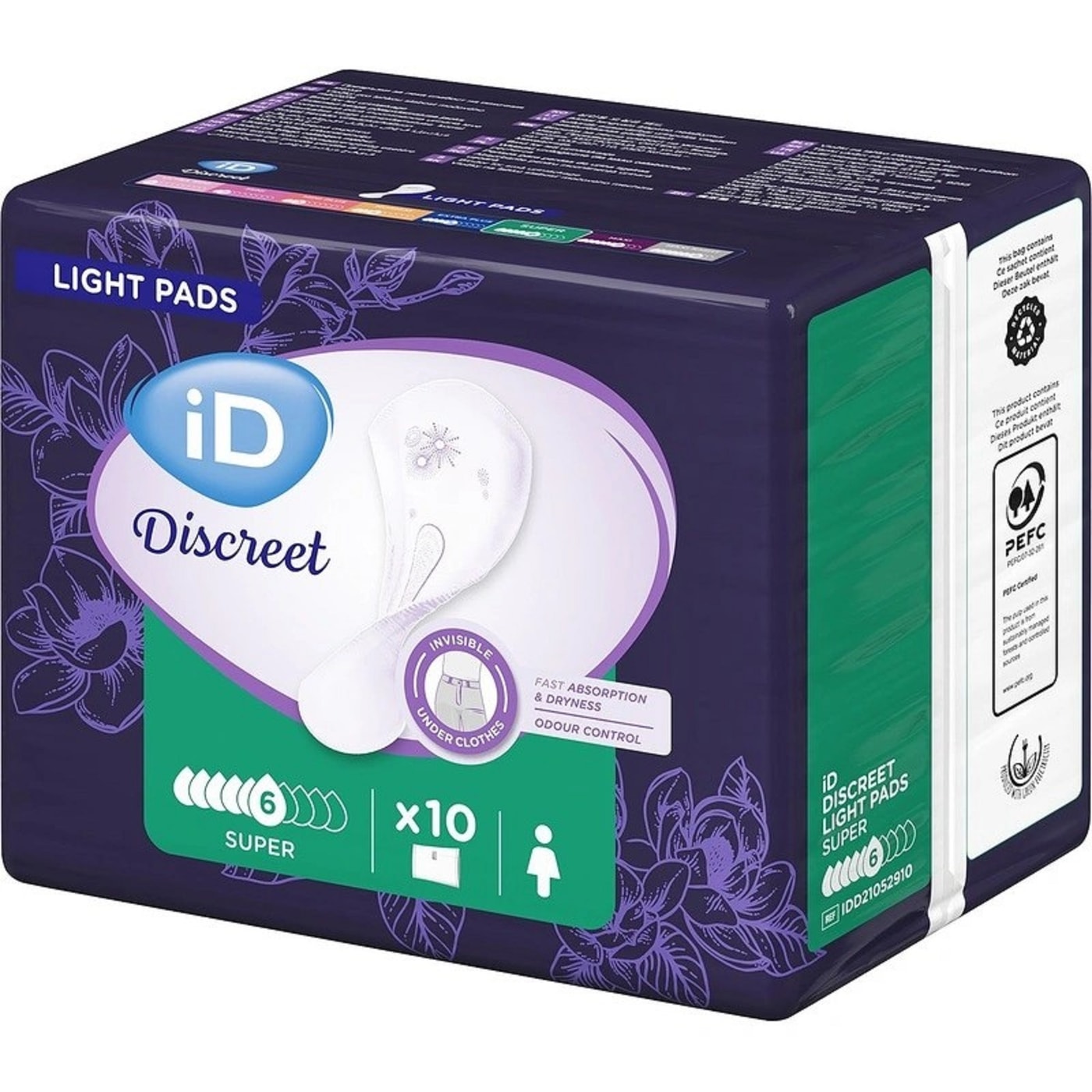 Изображение товара Прокладки урологические iD Light Discreet Super 10шт Изображение товара Прокладки урологические iD Light Discreet Super 10шт