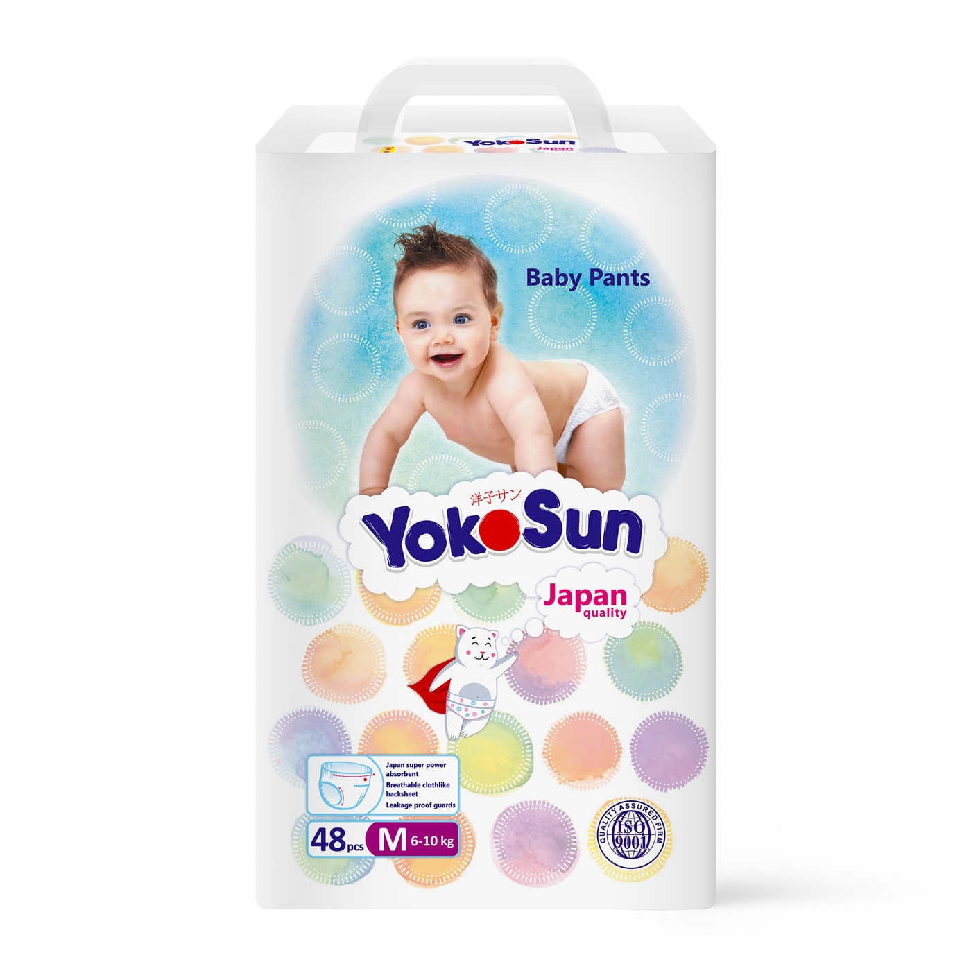 Изображение товара Подгузники-трусики Yokosun M 5-10кг 48шт Изображение товара Подгузники-трусики Yokosun M 5-10кг 48шт