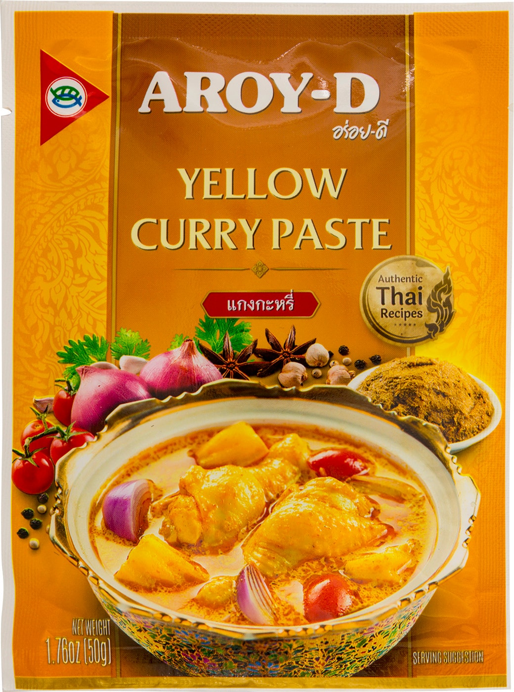 Изображение товара Паста Aroy-D Карри желтая 50г
