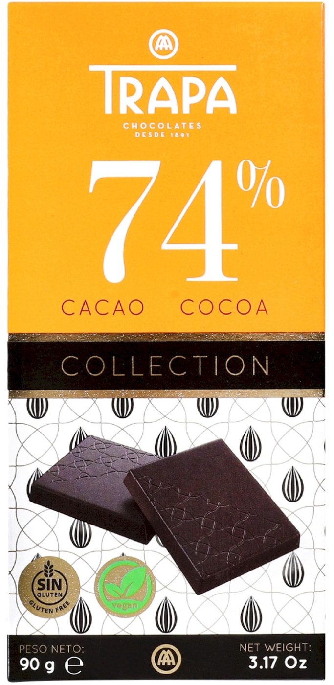 Изображение товара Trapa Горький 74% 90 г - насыщенный темный шоколад