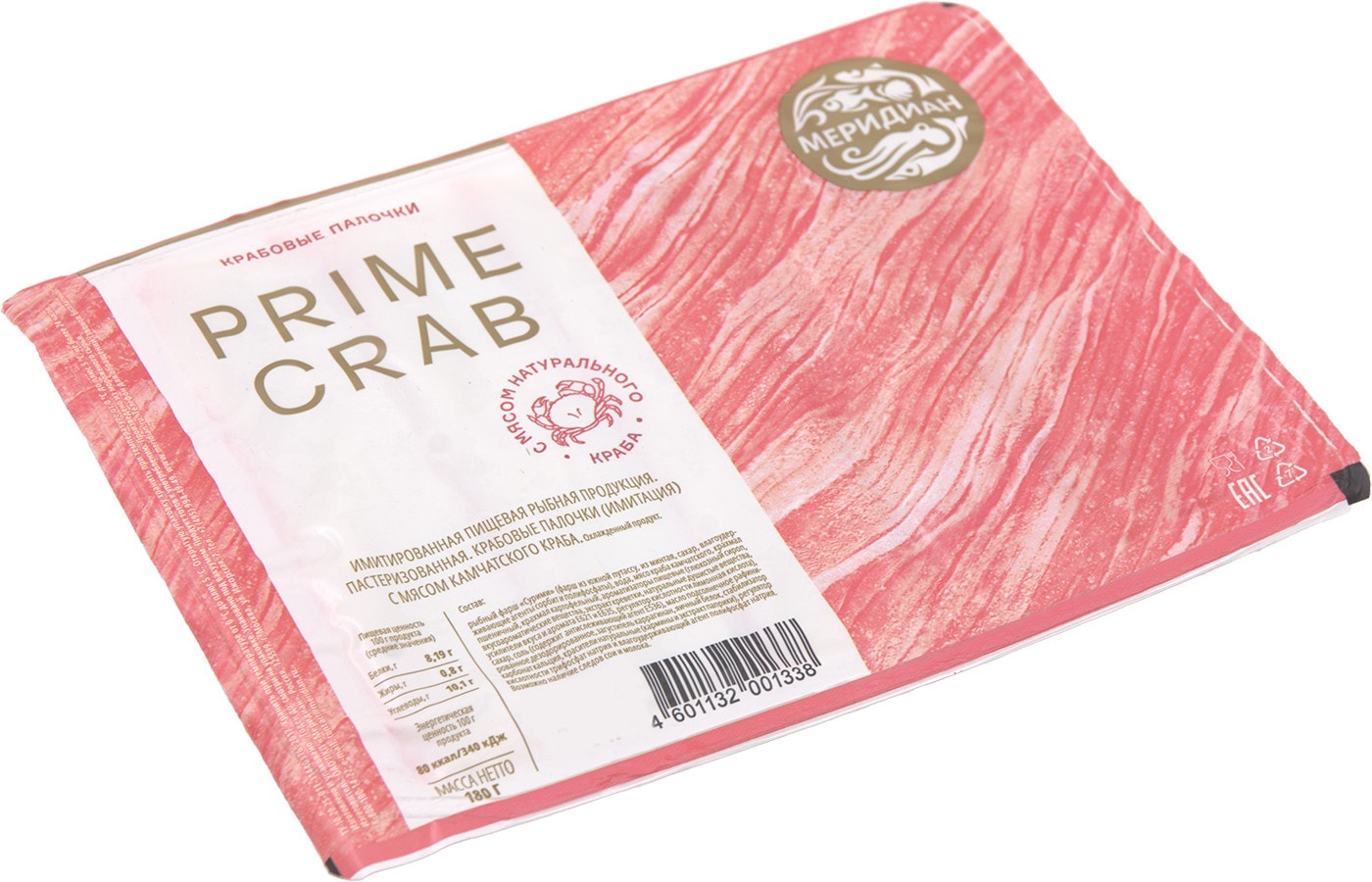 Изображение товара Крабовые палочки Меридиан Prime Crab 180г